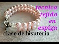 PULSERA DOBLE EN TEJIDO ESPIGA// TE MUESTREO COMO HACERLA// MARY LOPEZ