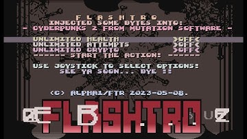 FLASHTRO - Cyperpunks 2 trainer/crack intro for Amiga (Full HD 1080p & 50fps)
