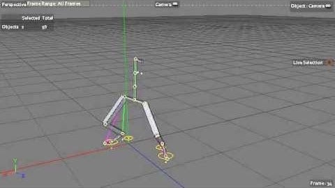 C4d Experiment Leg Rigging Animation 2014