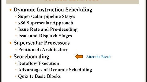Session 12: Dynamic Instruction Scheduling and x86 Superscalar approach