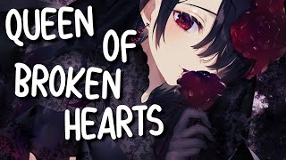 Vignette de la vidéo "「Nightcore」 queen of broken hearts - blackbear ♡ (Lyrics)"