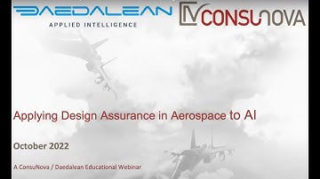 Applying Design Assurance in Aerospace to AI – webinar recording