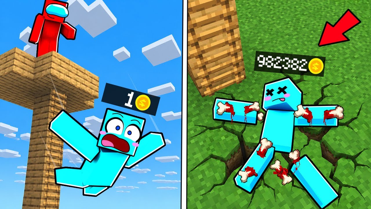 Minecraft pero ROMPER HUESOS te Vuelve MILLONARIO!