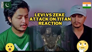 Pakistani reaction on Levi vs Zeke ( Beast Titan ) Round 2 Attack on Titan  [English subtitles]