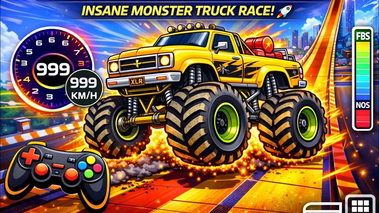 Monster Truck Mega Ramp Racing – Ultimate Stunt Jumps & Crash Action | Android Game