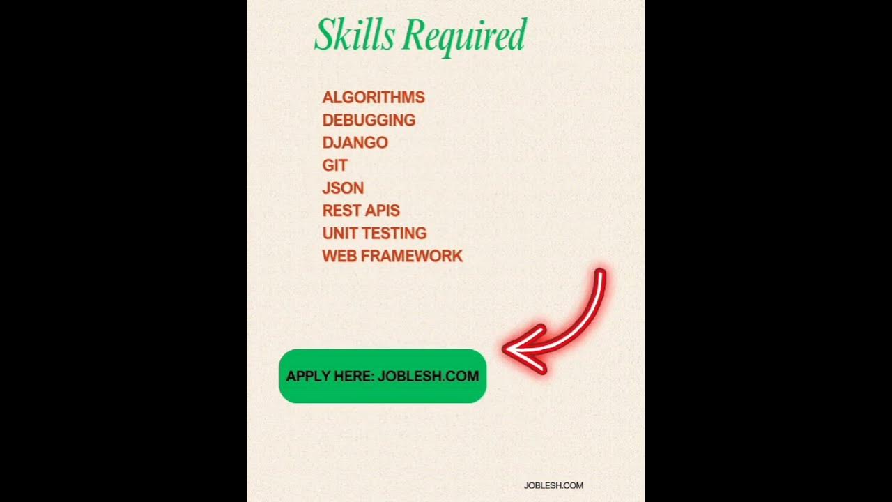 Senior Python Developer Job Available Apply now ๐๐ป joblesh.com # ...