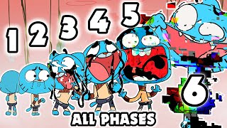 Glitched Gumball ALL PHASES | FNF VS Pibby Gumball  The Amazing World of Gumball (FNF Mod)