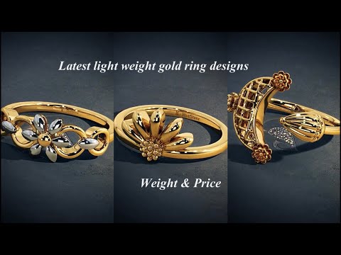 Latest Lightweight 22k Gold Ring Designs with Weight and Price 2022 |  Latest Lightweight 22k Gold Ring Designs with Weight and Price 2022 # goldring #fingerring #lightweightgoldring #lifestylegold #goldRings... | By  Lifestyle gold |
