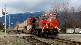 CP and CN Freight Trains - Agassiz, BC (March 13th, 2023)