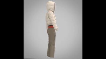 Puffer jacket with Clo3D