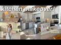 AESTHETIC KITCHEN MAKEOVER! 👩🏻‍🍳✨ decorate and organize my new kitchen w me!