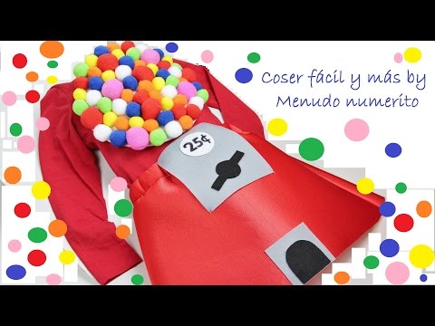 Como hacer un disfraz de "gumball machine" o máquina de bolas de chicle