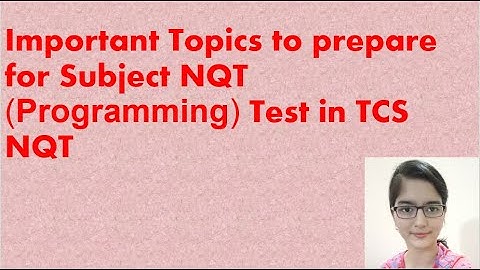 Important Topics to prepare for Subject NQT (Programming) Test in TCS NQT || Must Watch