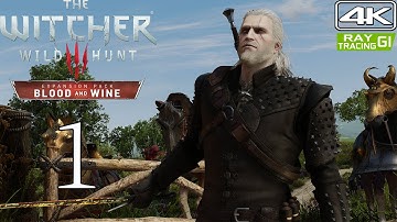 The Witcher 3 Blood & Wine [4K] Modded Walkthrough Part 1 | Prologue (DeathMarch)