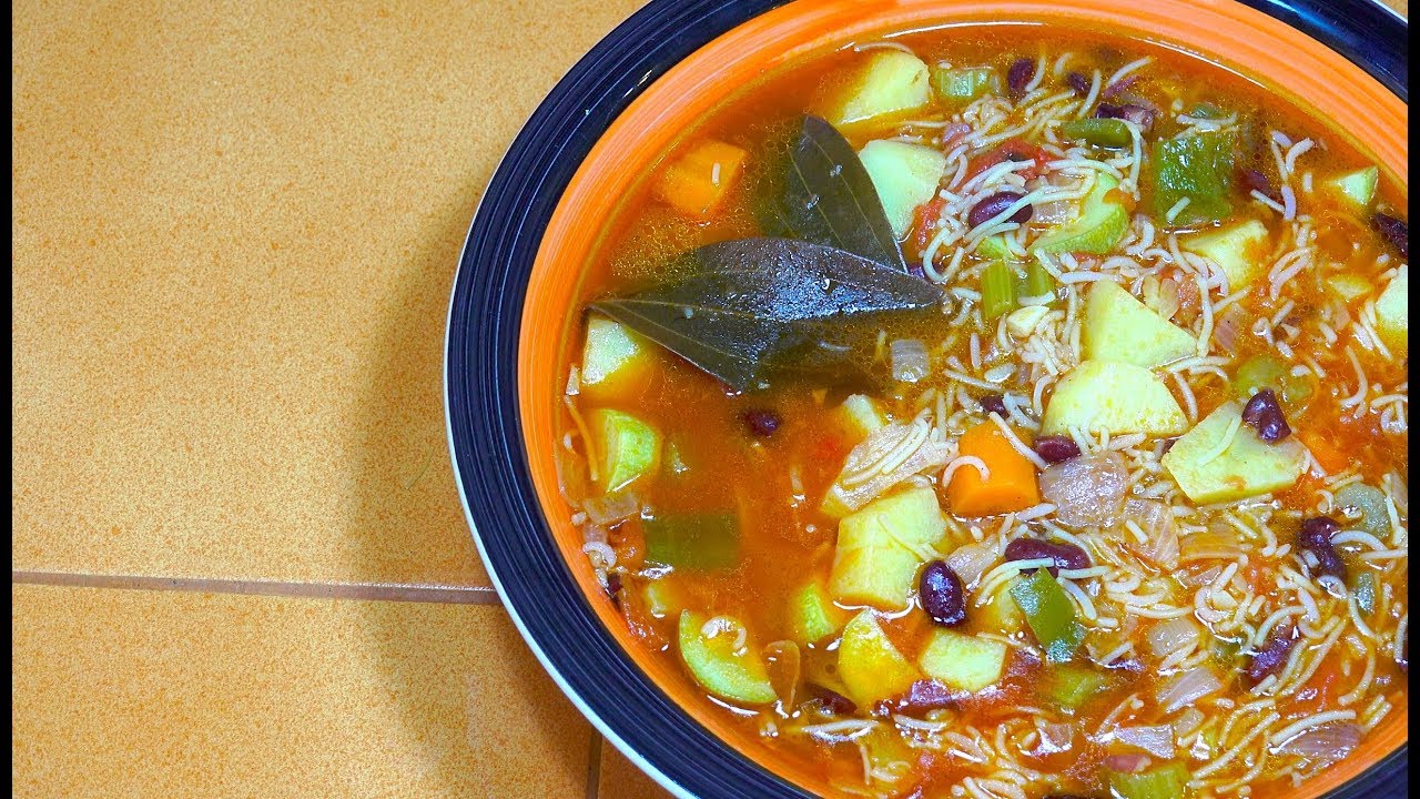 Vegetable Soup - Easy Veg Soup - Vegetable Minestrone - Vegan Recipes