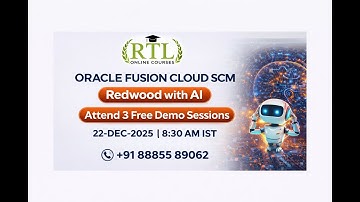 Oracle Fusion Cloud SCM Training & Placement | Redwood | AI Agents | Placement