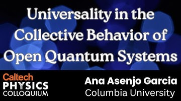 Universality in the Collective Behavior of Open Quantum Systems - Ana Asenjo Garcia