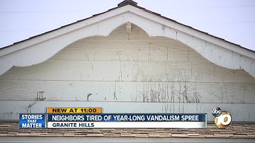 Neighbors tired of year-long vandalism