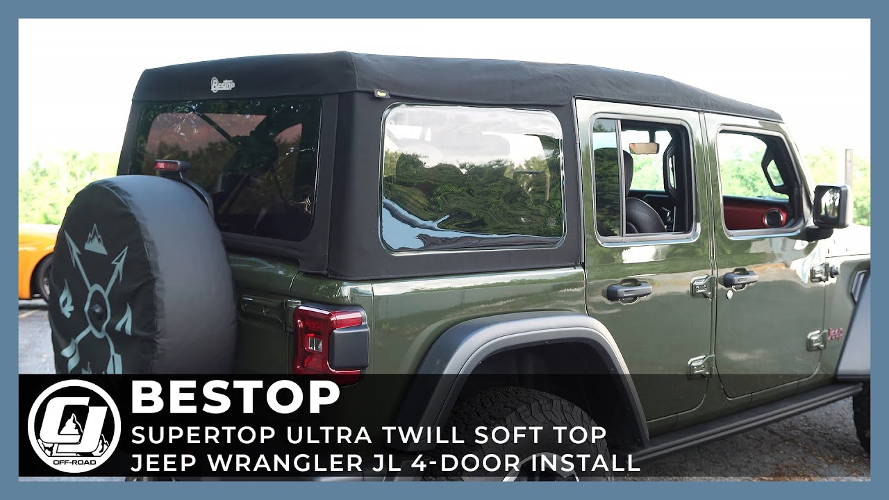 2018-2021 Jeep JL Install | Bestop Supertop Twill Soft Top - YouTube
