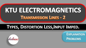 KTU Electromagnetics BTech, S4 EEE, S6 ECE , S5 AET, EMT, Transmission lines, Input impedance..