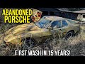 First wash in 15 years abandoned barn find porsche  car detailing restoration