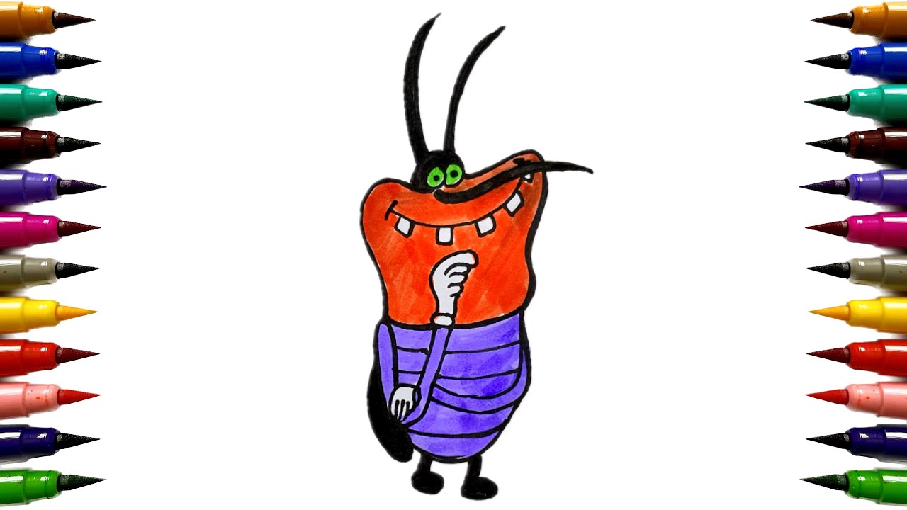 Oggy and The Cockroach | How To Draw Oggy and The Cockroach | Cartoon Drawing