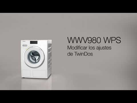Cómo modificar los ajustes de TwinDos en la lavadora WWV980 WPS de Miele