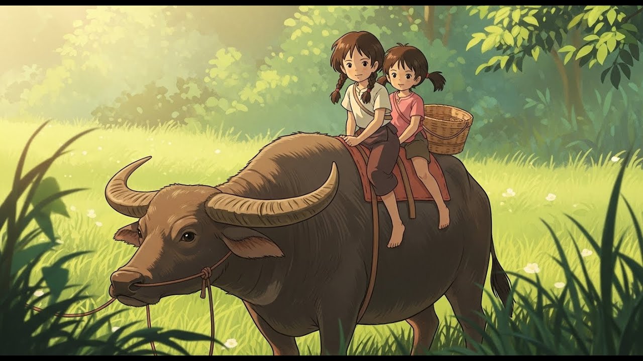 Life Slows Down in the Rice Fields 🌾 | Peaceful Ghibli-Style Village” | GHIBLI STUDIO |