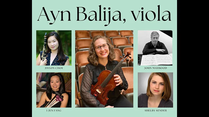 CMS Faculty Recital: Ayn Balija, viola and friends...