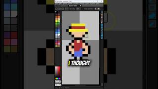 ⚓ Day 2 Making Luffy One Piece Pixel Art | LibreSprite Tutorial #shorts #animeart