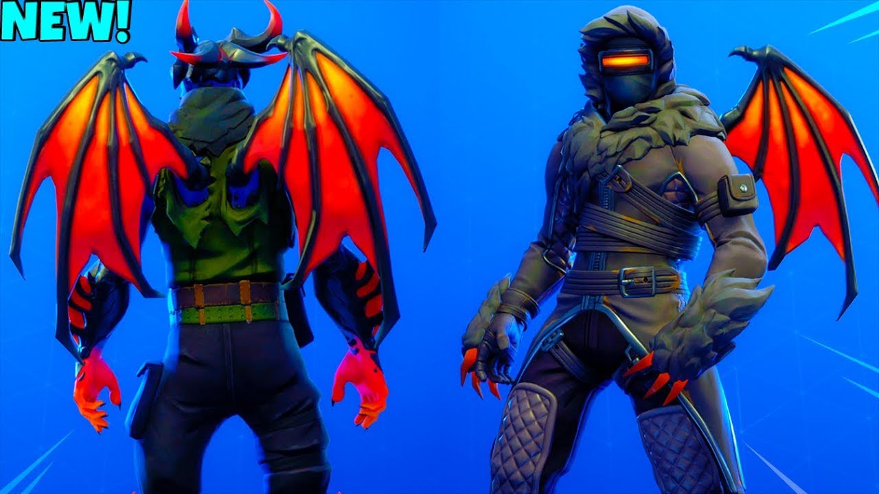 new demon wings back bling on all dark skins showcase fortnite battle royale - dark angel skin fortnite