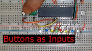 Buttons as Inputs  PIC Microcontroller Programming Tutorial #4 MPLAB in C