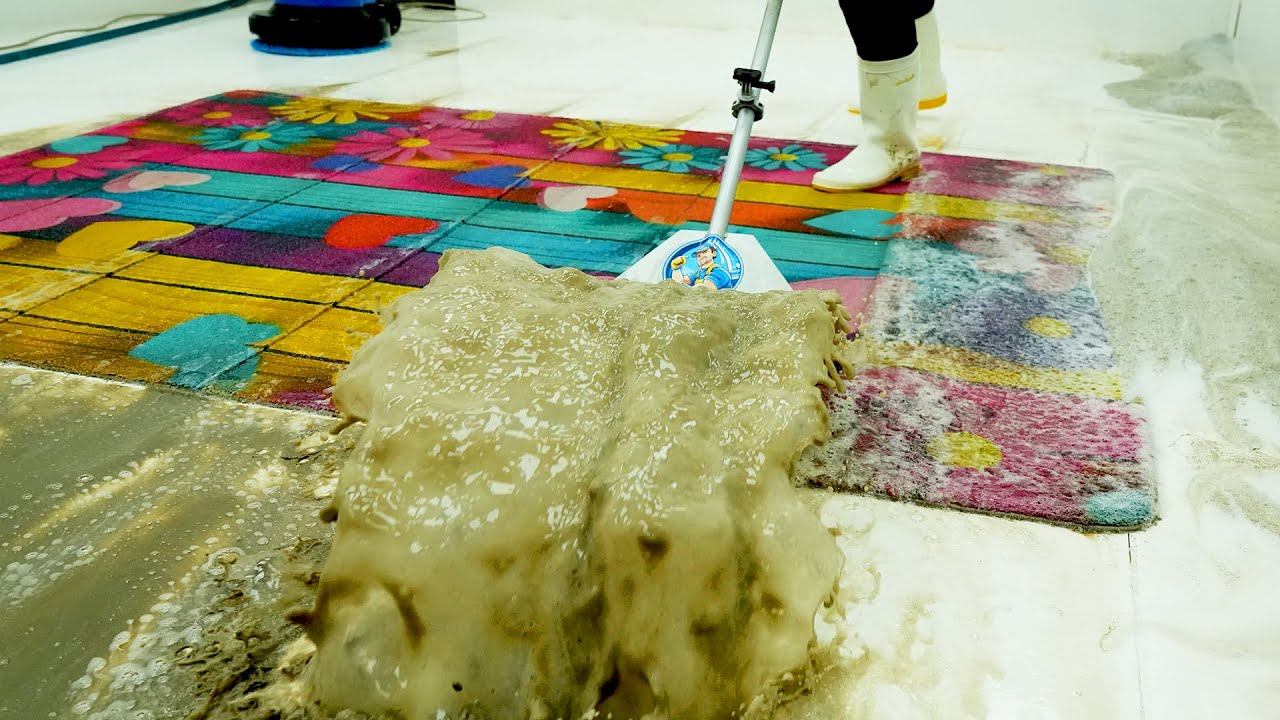 Flood-Damaged Rug Revival – The Shocking Transformation Will Amaze You - Carpet Cleaning ASMR