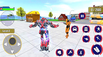 Optimus Prime Multiple Transformation Jet Robot Car Game 2021 - Android Gameplay
