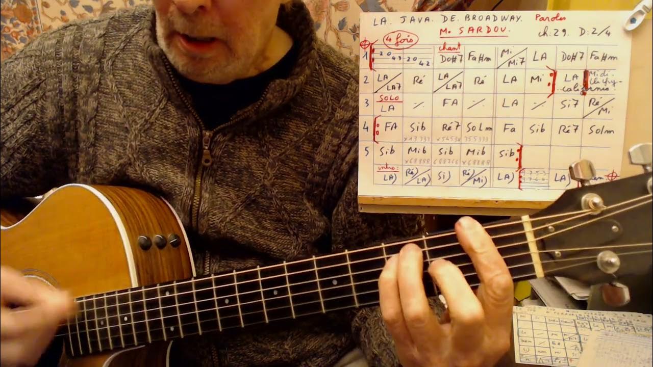 LA JAVA DE BROADWAY DE MICHEL SARDOU // ACCORDS GUITARE / QSQS 7 /CH