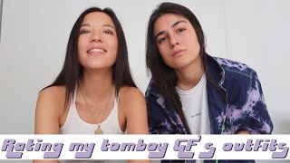 RATING MY TOMBOY GIRLFRIEND'S OUTFITS | LGBTQ