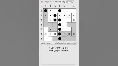 Grey is Odd - Today grids. Solution level 4 7X7 dated 03-12-2024