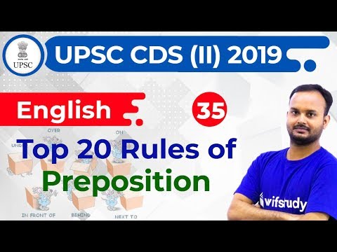 4:30 PM - UPSC CDS (II) 2019 | English By Sanjeev Sir | Top 20 Rules Of Preposition