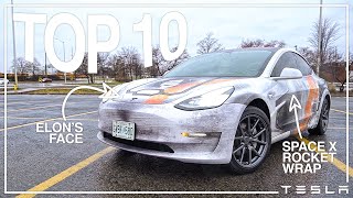 Top 10 Tesla Wraps! SpaceX Rocket Wrap and More!