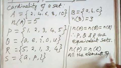 Equal and Equivalent sets