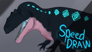 (Speed Draw)  (My Characters Giganotosaurus) - Ohmspino