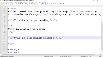 HTML single tags, br and hr