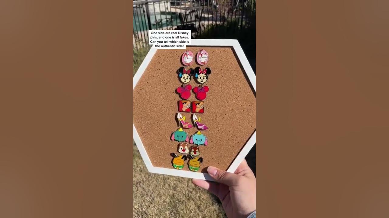 Real vs Fake Disney Pins | Side by Side Comparison of Authentic and Scrapper Pin