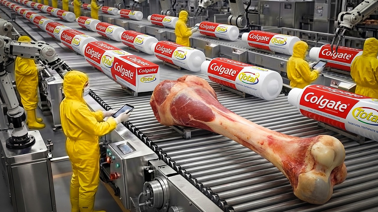 Inside the Largest Toothpaste Factory – From Animal Bones to Toothpaste