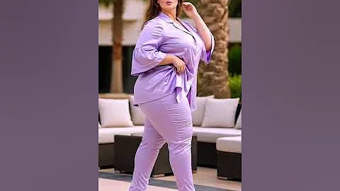 👑Dubai Princess in Lavender Chic: Plus Size Fashion Extravaganza 🌸✨ | Casual Elegance💫👑