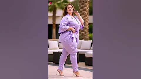 👑Dubai Princess in Lavender Chic: Plus Size Fashion Extravaganza 🌸✨ | Casual Elegance💫👑