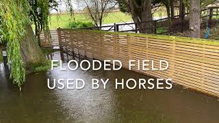 Flooded field in Macclesfield drained