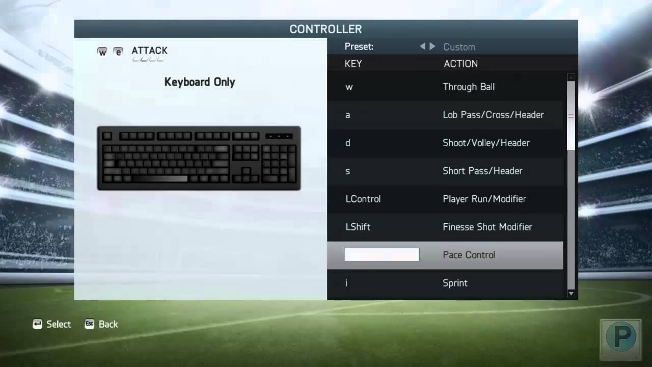 FIFA 23 Keyboard controls for pc 