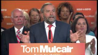 Tom Mulcair Defends NDP Child Care Plan