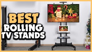 ✅Top 5 Best Rolling TV Stands For Flat Screen Review in 2023